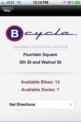 Select a station from the map to check availability of bikes/docks.