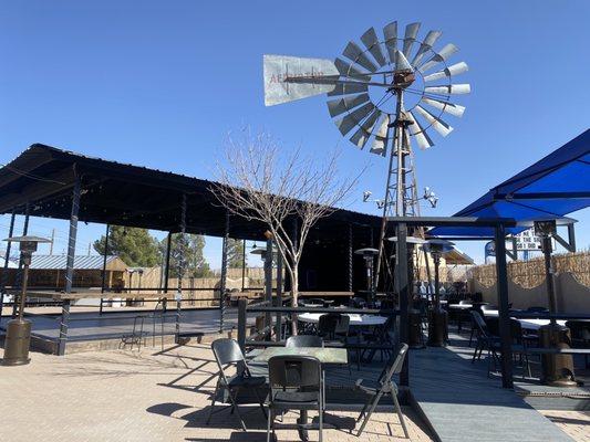 Beer garden and landmark of the windmill