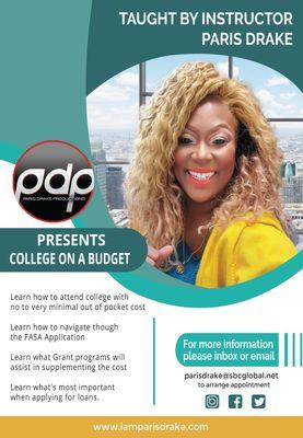 Paris Drake of PDP Public Relations Agency talk how to make college work on a budget.