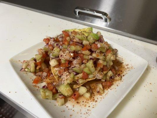 Ceviche tostada