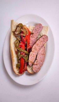 Sausage with Peppers Hero