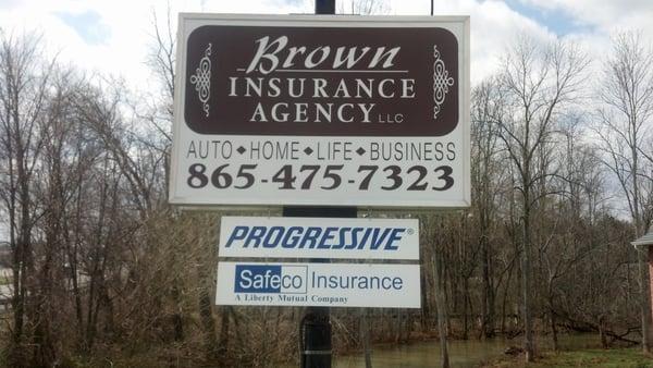 Brown Insuranc Agency outdoor sign