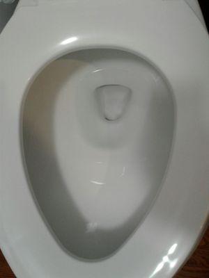 Toilet clean and white