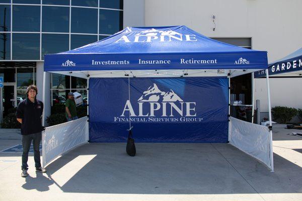 10'x20' Pop Up Tent with Printed Wall and Top