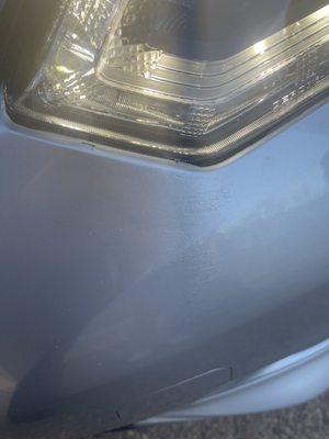 Paint was like this all over the bumper and chipping by the headlight.