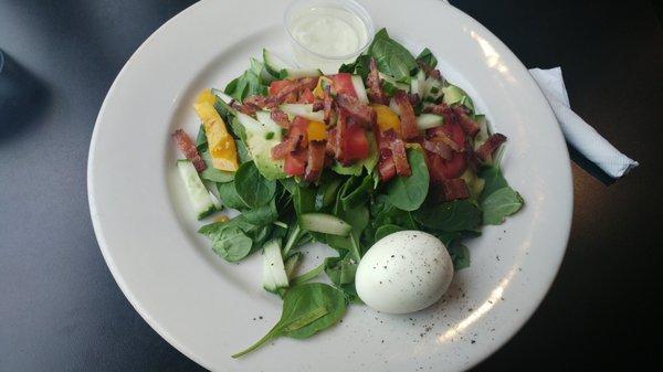 Spinach and egg salad