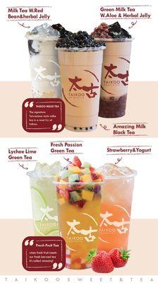 Fresh boba and fresh fruit Tea