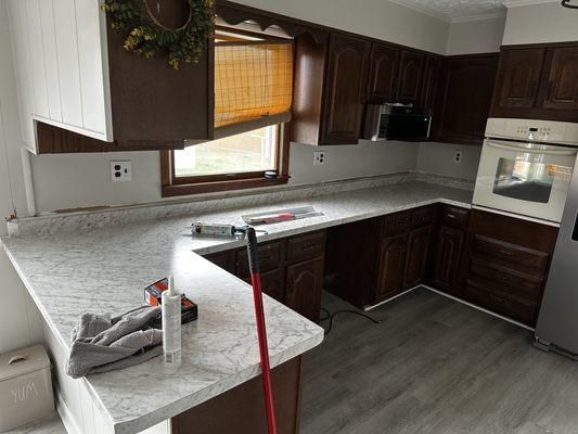 New countertops in kitchen