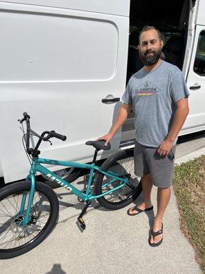 Customer Keen to purchase and receive his bike from the comfort of his own home