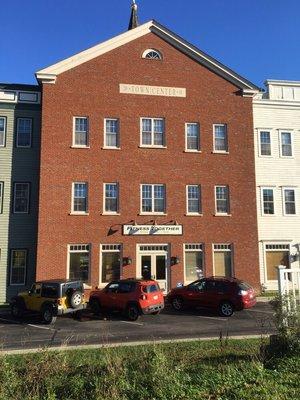 This is our main entrance, which is located on the south side of the building