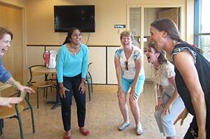 Laughter Yoga at Lunds in Plymouth