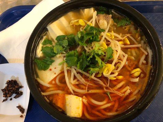 Delicious hot pot tofu rice noodle!