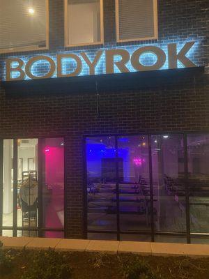 BodyRok sign fabricated and installed in The Gulch in Nashville, TN.