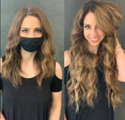 Hair extensions with tangle free remy hair