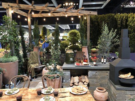 Typical custom garden setup on display