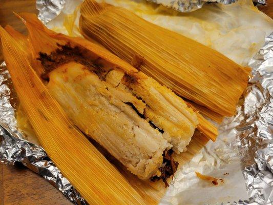 Excellent red pork tamales