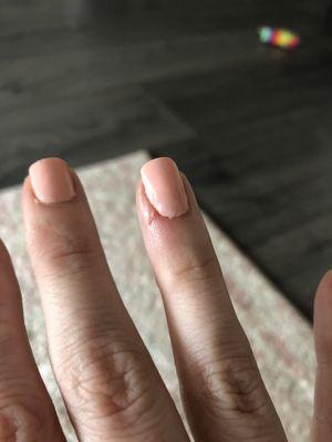 Cuticle cut by drill