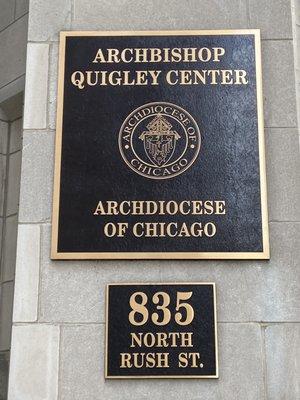 Outdoor Signage-St. James Chapel is located inside-December 2021