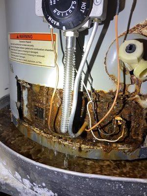 Does your water heater look like this? Call us immediately!