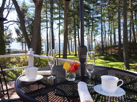 Dining on the deck