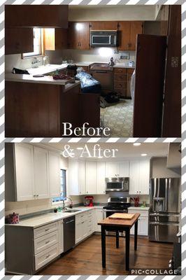 Before and after of my kitchen