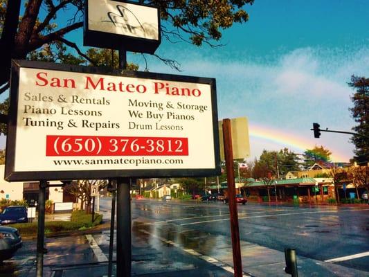 Somewhere over the rainbow is San Mateo Piano