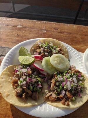 Ordered carnitas tacos and a pastor burrito. Both were so good, I wish I would have ordered more!