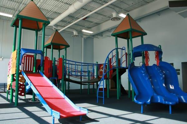 Inclement weather? No problem! The Indoor Playground at the Recreation Center is open year round!