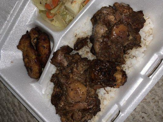 Oxtail Stew Rice Bowl with "coconut rice", but it's just plain white rice