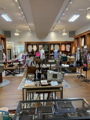 A view looking toward the back of our SSI shop into our Boutique Clothing section! Largest selection of Boutique shoe lines around!