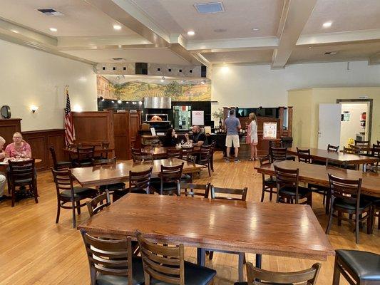 Indoor dining and tasting area