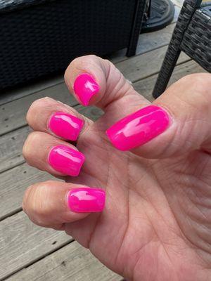 Thank you T for my beautiful pink nails! Love you