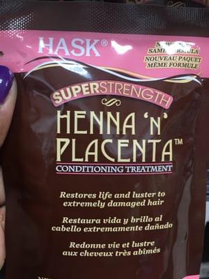 They have items I have never seen before here! I just don't think I'm crazy about animal placenta on my hair