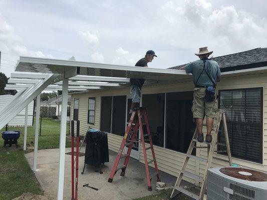 Adding cover over patio