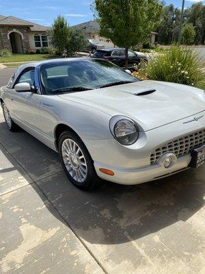 My 2005 T-Bird detailed and ceramic coating by Fine Machines Auto Parlor in Redding Ca.