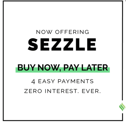 Now offering Sezzle payment options!