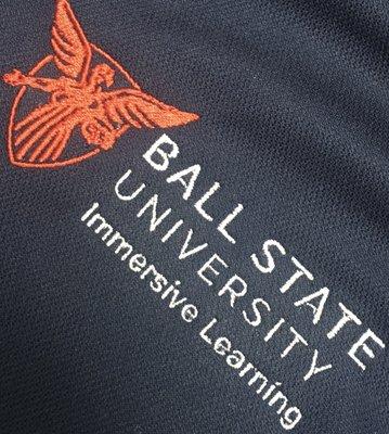 Embroidery project for Ball State University