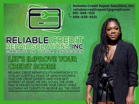 I'm Brittnee Frisby, the proud owner of Reliable Credit Repair Solutions, Inc.