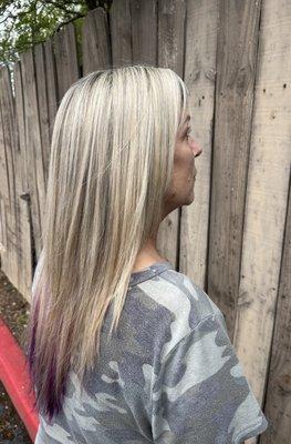 Highlights with peekaboo vivid color