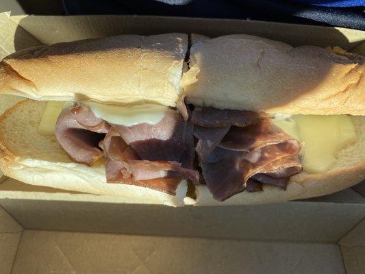 This is the French Dip I received yesterday.  Where's the meat?