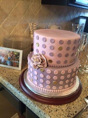 Wedding shower cake, chocolate and vanilla