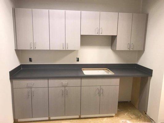 Custom build and install at a business suite in Southfield, MI