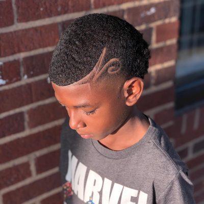 The Shag with a design #fashionkids #sharpfade #barber #barbershop  #fadehaircut #nashvillebarber#sharpfade #chattanoogabarber #dopecuts