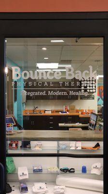 Welcome to Bounce Back Physical Therapy. Walk through this door to start your journey toward your recovery and return to your lifestyle.