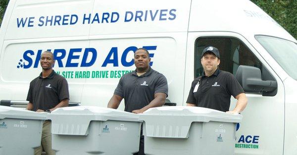 Our Durham hard drive shredding team.