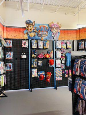 Paw Patrol costumes and accessories.