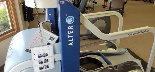 The Alter-G. Air Gravity Therapy. Lifts up to 80% of your body weight by 1% increments. Will help with difficulty moving.