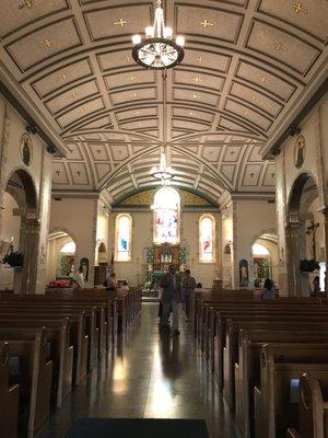 Inside the church