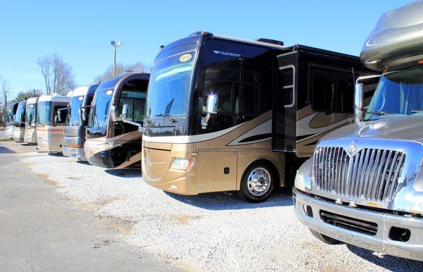 Large selection of gas and diesel motorhomes