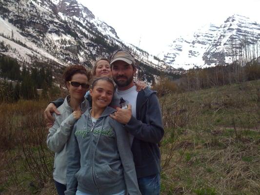 San-Paulo Family at Maroon Bells Trailhead